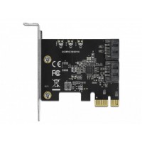 Karta PCI Express X1->2x SATA Low Profile Delock