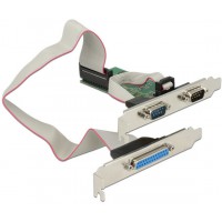 Karta PCI Express->Com 9pin (Rs-232) X2 + LPT (DB25) Delock