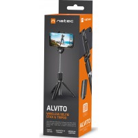 Selfie Stick Tripod Bezprzewodowy Natec Alvito BT 4.0 Czarny