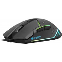 Mysz Dla Graczy Fury Battler 6400dpi Podświetlenie Czarna Gamingowa