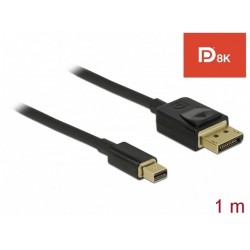 Kabel Displayport Mini(M)->Displayport(M) V1.4 1m 8k Czarny Delock