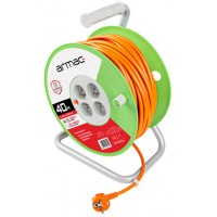 Przedłużacz Bębnowy 40m 4x2P+Z, 16A, 3680W, Przewód 3x1.5mm H05VV-F Armac