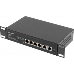 Switch Lanberg 4x 100Mb POE+/2x 100Mb Rack 10"/19" Fast Ethernet 60W