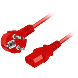 Kabel Zasilający CEE 7/7->IEC 320 C13 1.8m Czerwony Armac