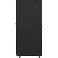 Szafa Instalacyjna Rack Stojąca 19" 42u 800x1000 Czarna Drzwi Perforowane Lanberg Flat Pack