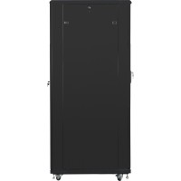 Szafa Instalacyjna Rack Stojąca 19" 42u 800x1000 Czarna Drzwi Perforowane Lanberg Flat Pack