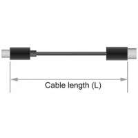 Kabel USB-C(M)->Displayport(M) 2m 4k 60Hz Czarny Coaxial Delock