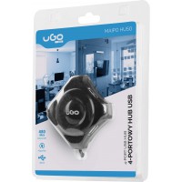 Hub USB 2.0 Ugo Maipo Hu50 4-Porty + Port DC 3.5 Czarny