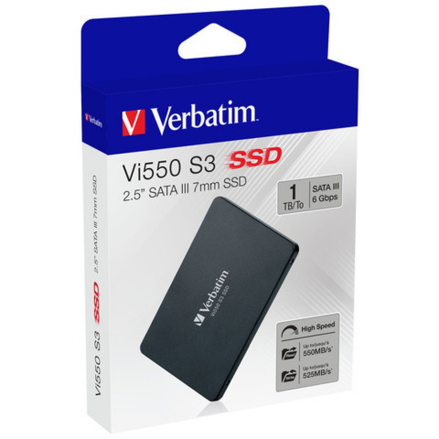 Dysk Wewnętrzny Verbatim Vi550 S3 SSD 1TB 2.5" SATA III Czarny