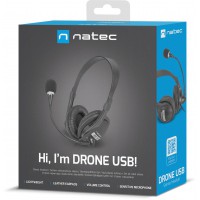 Słuchawki Nauszne Natec Drone USB Z Mikrofonem Czarne