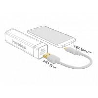 Kabel USB-C(M)->USB-A(M) 2.0 0.15m Biały Delock