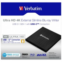 Napęd Zewnętrzny Verbatim Blu-Ray X6 Ultra HD 4k USB-C 3.1