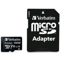 Karta Pamięci Verbatim Micro SDXC 256GB Class 10 UHS-1 + Adapter SD