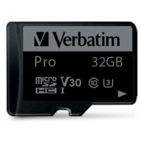 Karta Pamięci Verbatim Micro SDHC Pro 32GB Class 10 UHS-1 + Adapter SD