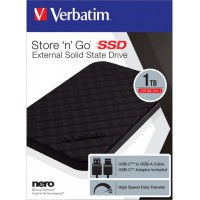 Dysk Zewnętrzny Verbatim SSD Store N Go 1TB 2,5" USB-C 3.2 Czarny