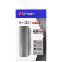 Dysk Zewnętrzny Verbatim Vx500 SSD 480GB 2,5" USB-C 3.1 Czarny