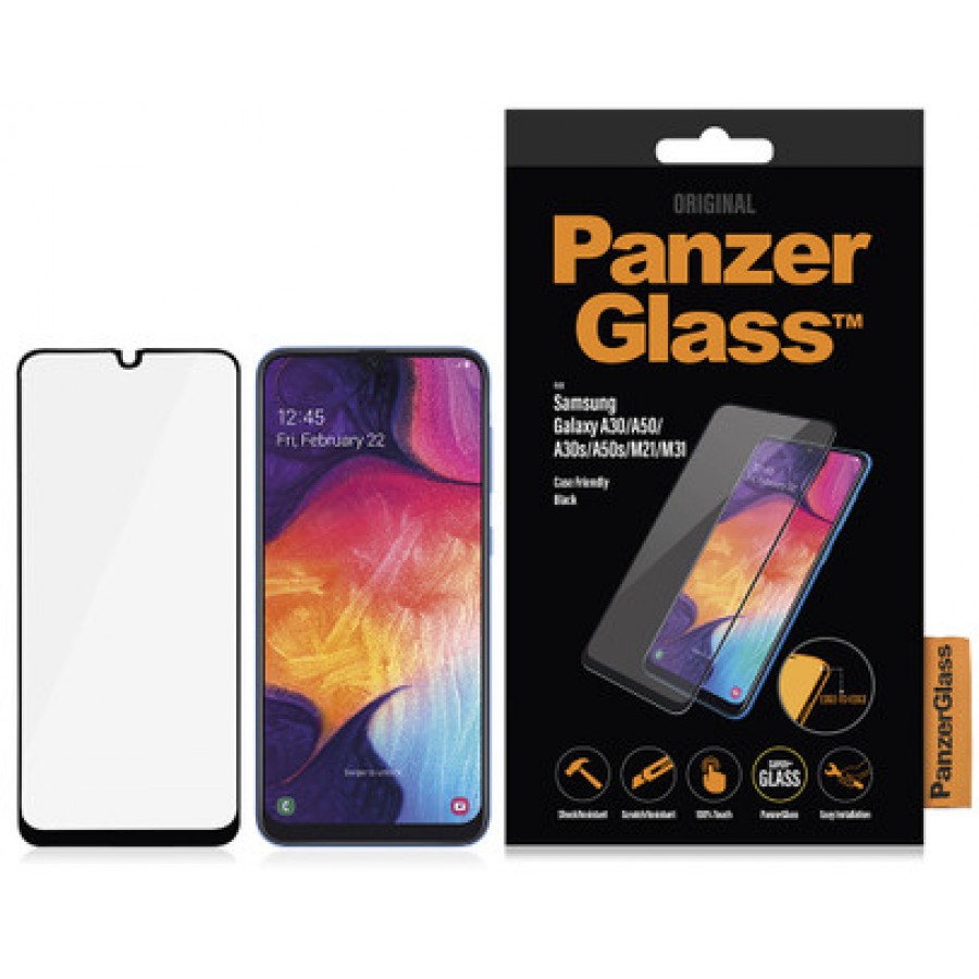 Szkło Hartowane Panzerglass Do Samsung A30/A50/A30s/A50s/M21/M31 Czarny