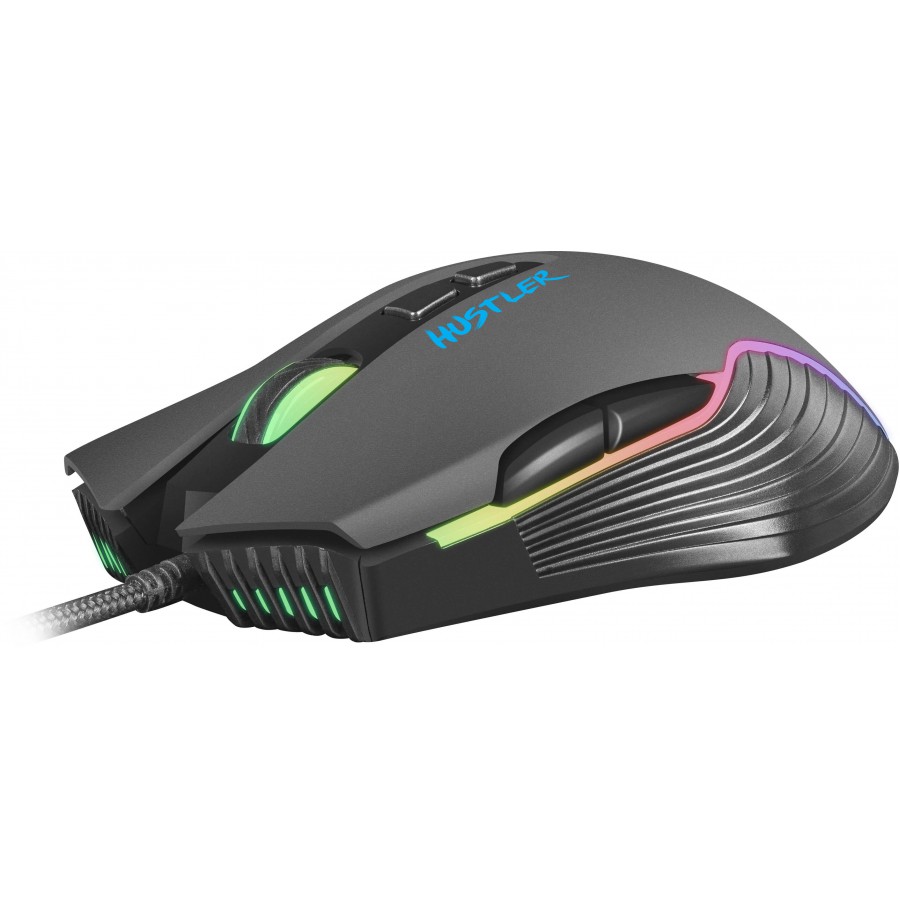 Mysz Dla Graczy Fury Hustler 6400dpi Podświetlenie RGB Oprogramowanie Gamingowa