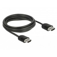 Kabel HDMI M/M V2.0 3m 4k 60Hz Czarny Potrójnie Ekranowany Premium Delock