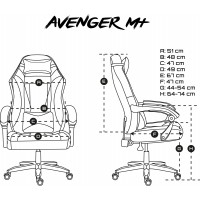 Fotel Gamingowy Fury Avenger M+ Czarno-Biały