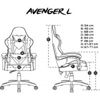 Fotel Gamingowy Fury Avenger L Czarno-Biały