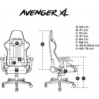 Fotel Gamingowy Fury Avenger XL Czarno-Biały