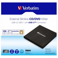 Napęd Zewnętrzny Verbatim CD/DVD RW USB-C 3.2 Slim