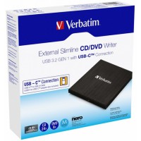 Napęd Zewnętrzny Verbatim CD/DVD RW USB-C 3.2 Slim