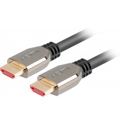 Kabel HDMI M/M V2.1 0.5m 8k 60hz Czarny Lanberg