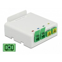 Puszka Światłowodowa 4-Porty Sc/Lc Dla Szyny Din Rail Delock