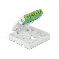 Puszka Światłowodowa 4-Porty Sc/Lc Dla Szyny Din Rail Delock