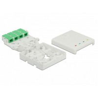 Puszka Światłowodowa 4-Porty Sc/Lc Dla Szyny Din Rail Delock