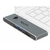 Stacja Dokująca Uniwersalna Delock USB-C(M)->2x USB 3.2, HDMI, SD, 1x Thunderbolt