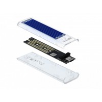 Obudowa SSD Zewnętrzna Delock M.2 NVME USB Type-C 3.1 Gen 2 Przeźroczysta