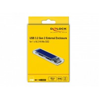 Obudowa SSD Zewnętrzna Delock M.2 NVME USB Type-C 3.1 Gen 2 Przeźroczysta