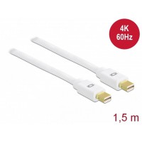 Kabel Displayport Mini M/M 20 Pin V1.2 1.5m 4k Biały Delock