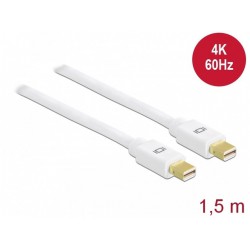 Kabel Displayport Mini M/M 20 Pin V1.2 1.5m 4k Biały Delock