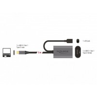 Przedłużacz USB-C M/F 3.1 5m Czarny Delock