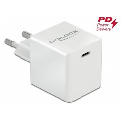 Ładowarka Sieciowa Delock 1 X USB C (F) 3A 100-240V 40 W Biała