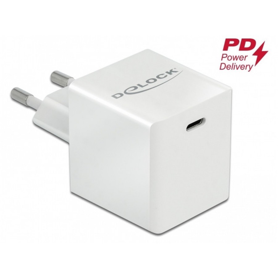 Ładowarka Sieciowa Delock 1 X USB C (F) 3A 100-240V 40 W Biała