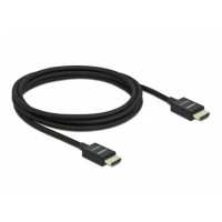 Kabel HDMI Koncentryczny M/M V2.1 2m 8k 60Hz Oplot Czarny Delock