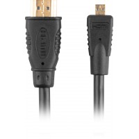 Kabel HDMI(M)->HDMI Micro(M) V1.4 1m 4k 3d Czarny Lanberg