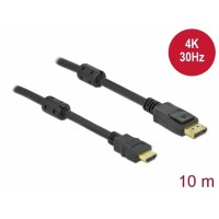 Kabel Displayport(M) V1.2a->HDMI(M) 10m 4k Czarny Delock