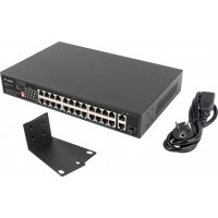 Switch Lanberg RSFE-24P-1GE1C-250 24x 100Mb Poe+/1x 1Gb/1x Combo Rack 19" Gigabit Ethernet 250W