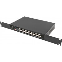 Switch Lanberg RSFE-24P-1GE1C-250 24x 100Mb Poe+/1x 1Gb/1x Combo Rack 19" Gigabit Ethernet 250W