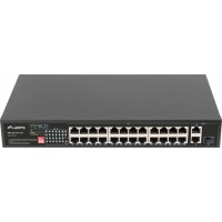 Switch Lanberg RSFE-24P-1GE1C-250 24x 100Mb Poe+/1x 1Gb/1x Combo Rack 19" Gigabit Ethernet 250W