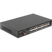 Switch Lanberg RSFE-24P-1GE1C-250 24x 100Mb Poe+/1x 1Gb/1x Combo Rack 19" Gigabit Ethernet 250W