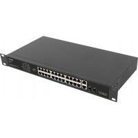 Switch Lanberg Rsfe-24p-2c-360 24x 100Mb POE+/2x Combo Rack 19" Gigabit Ethernet 360W