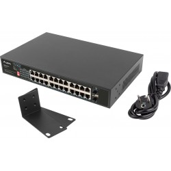 Switch Lanberg RSGE-24P-2S-250 24x 1Gb POE+/2x SFP Rack 19" Gigabit Ethernet 250W