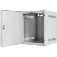 Szafa Instalacyjna Rack Wisząca 10" 6u 280x310 Szara Drzwi Metalowe Lanberg Flat Pack